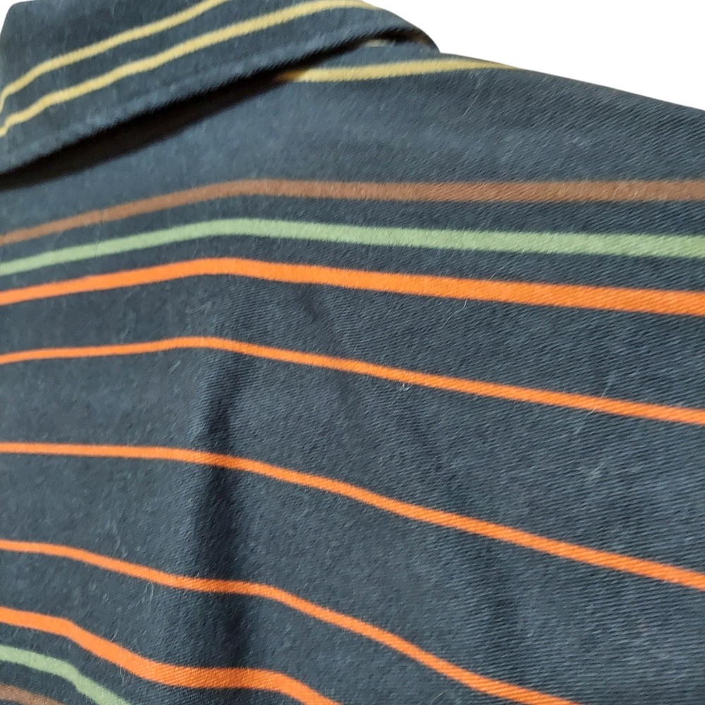 Wrangler‎ Utility Overshirt Mens XL Regular Fit Long Sleeve Striped Side Pockets - Picture 5 of 11